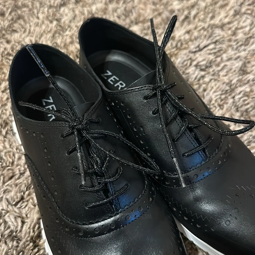 Cole Haan Zerogrand Wingtip Oxford Shoe Tie Black Size 8 - Picture 8 of 10